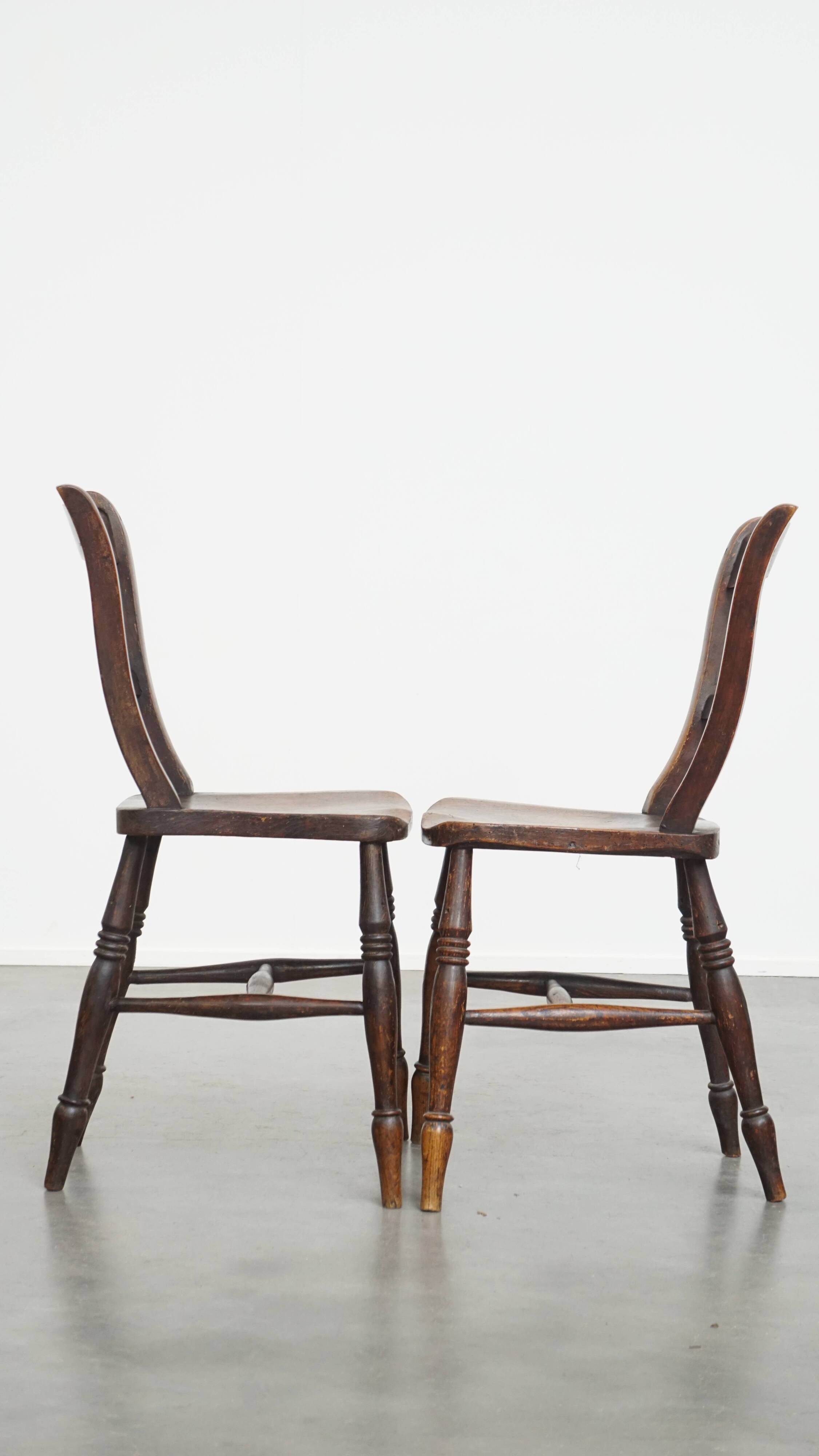 Set of 12 antique English Oxford dining/kitchen chairs