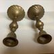 Pair of twisted brass candlesticks