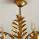 6-light chandelier in gold metal