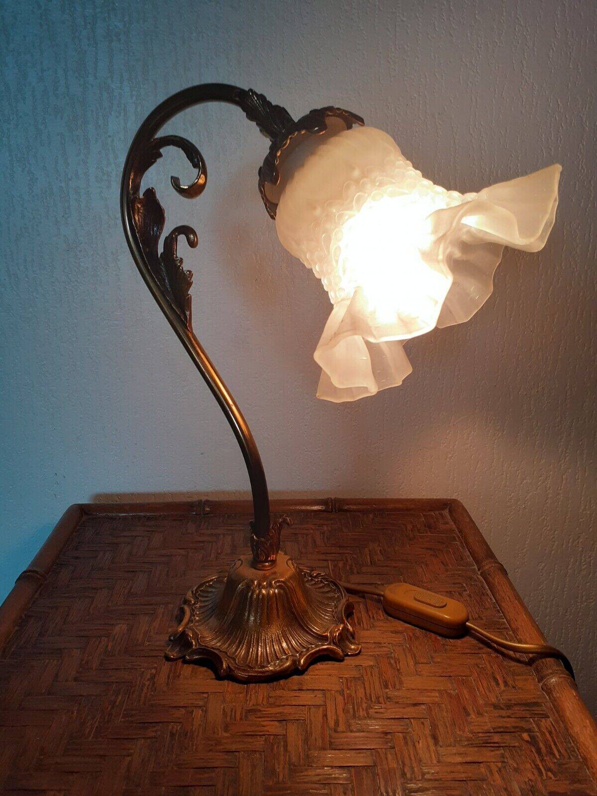 Bronze bedside table lamp 20th empire style