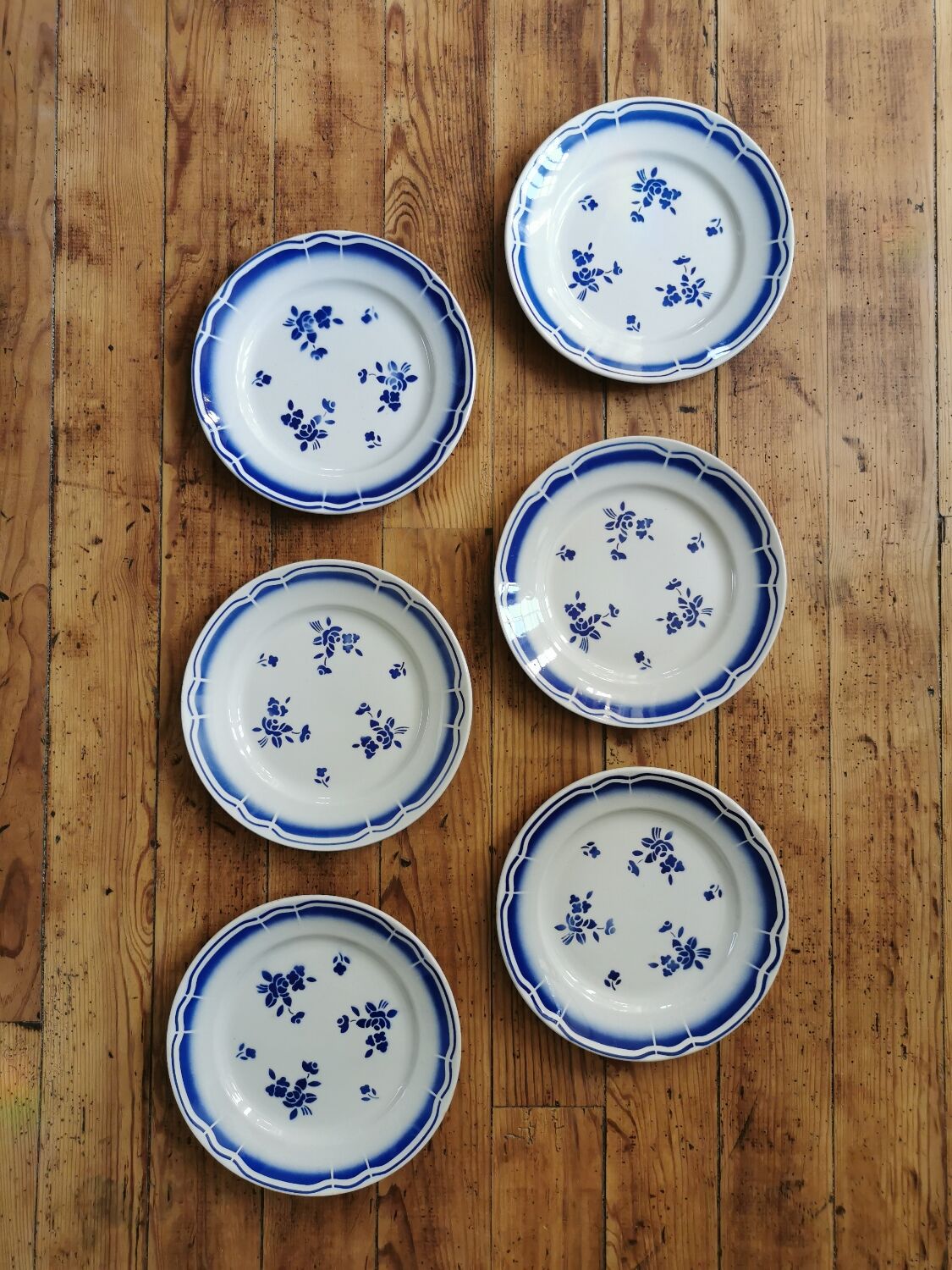 Blue Badonviller retro plates