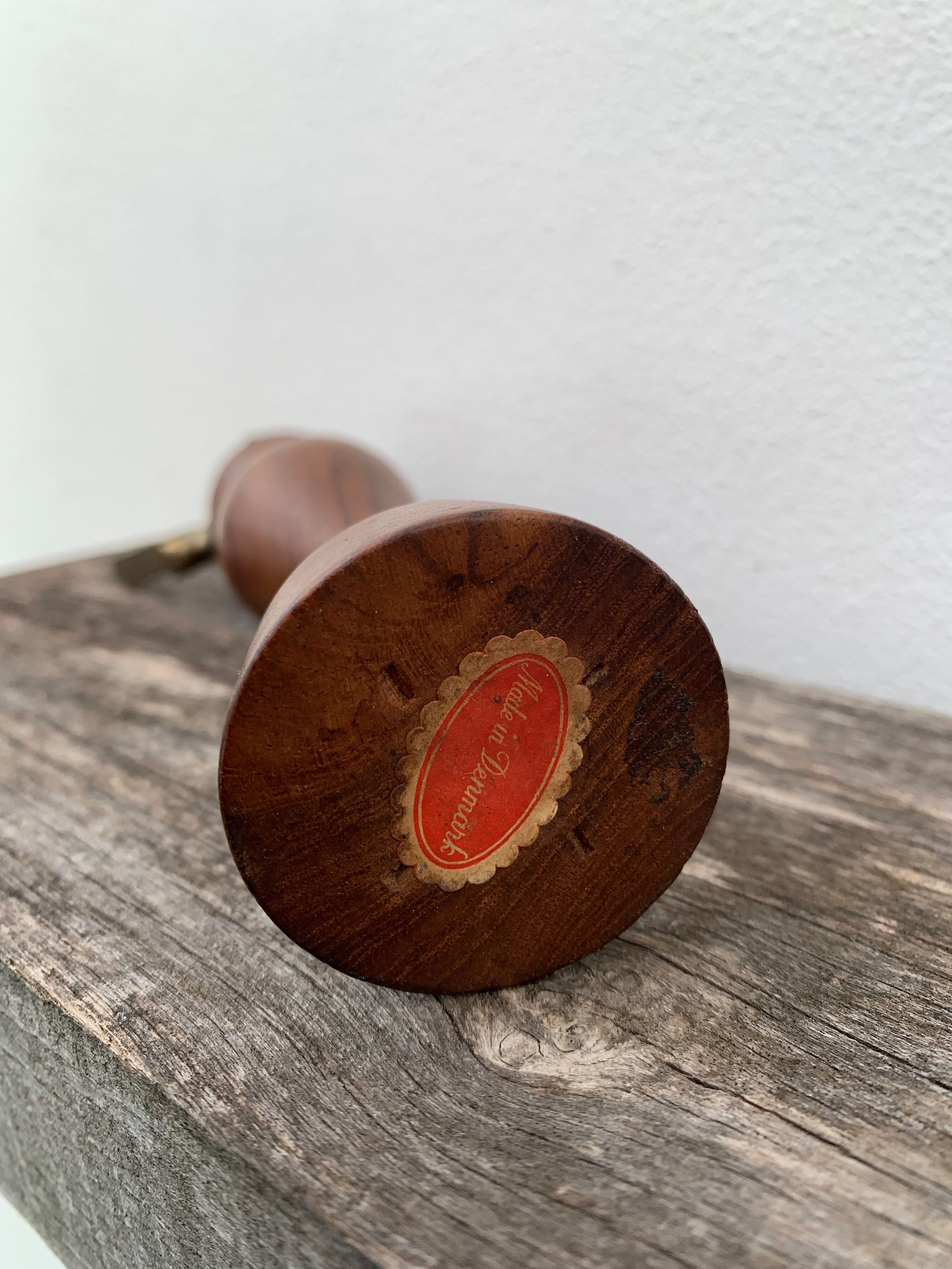 Scandinavian design corkscrew in teak wood and brass, 1960