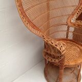 Armchair Emmanuelle rattan 1970