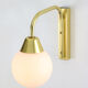 Mid century Italian Golden & Opaline Wall Lamp
