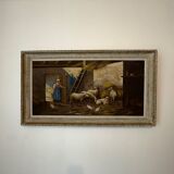 Oil on canvas - Sarot - Sheepfold