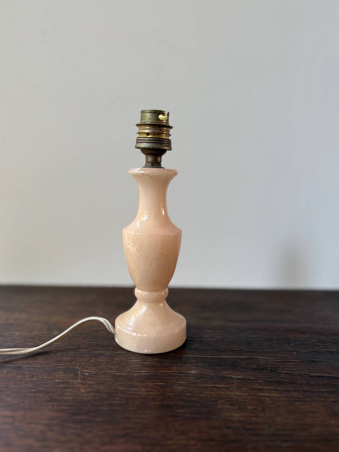 Vintage pink natural stone lamp base