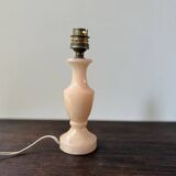 Vintage pink natural stone lamp base