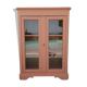 Antique showcase, cupboard, glass cabinet, wood and terracotta, Parisian format