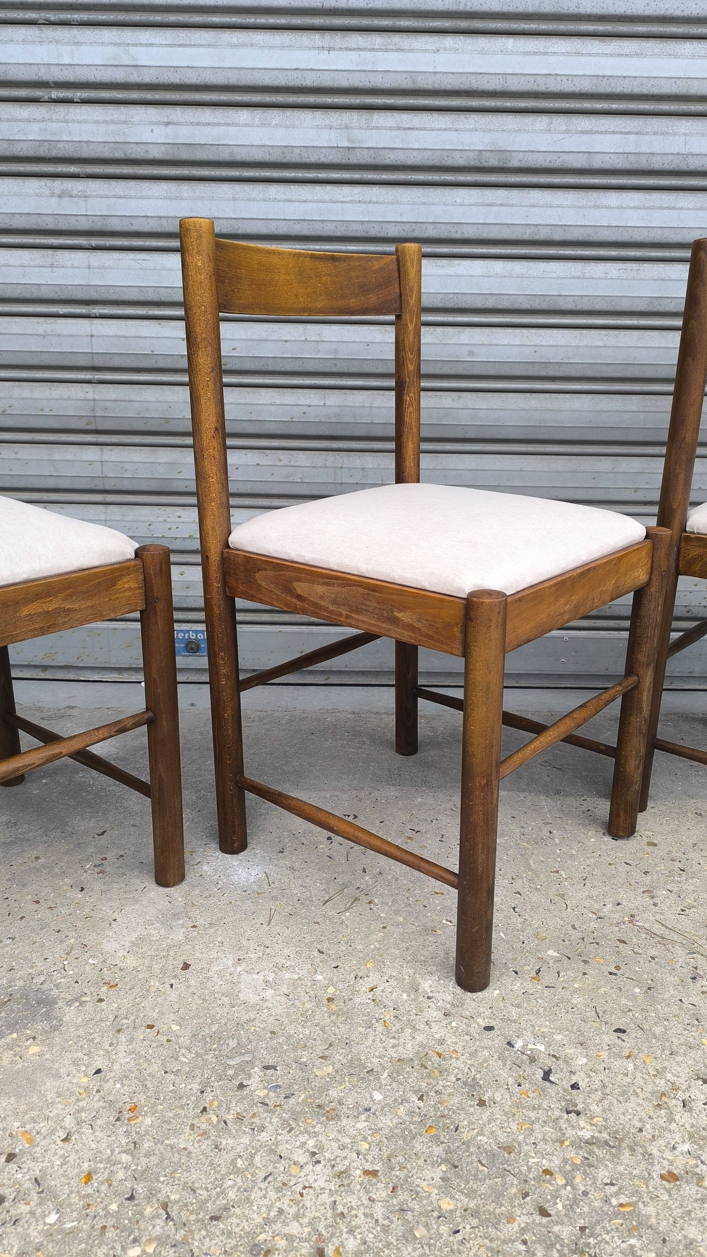 Set of four brutalist chairs 1950