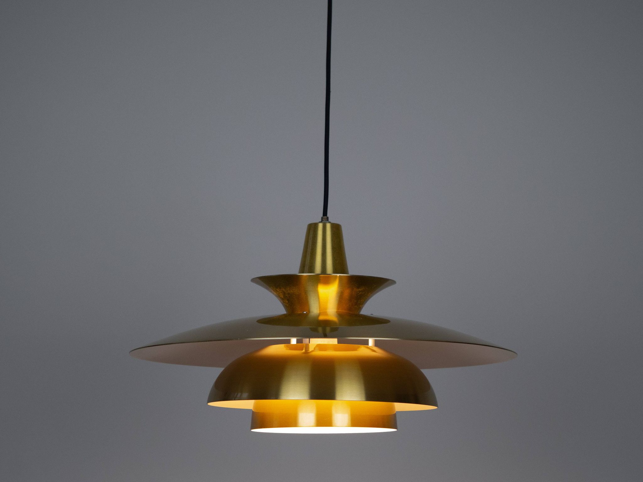 Danish vintage pendant lamp Roma by Junge, 1980s
