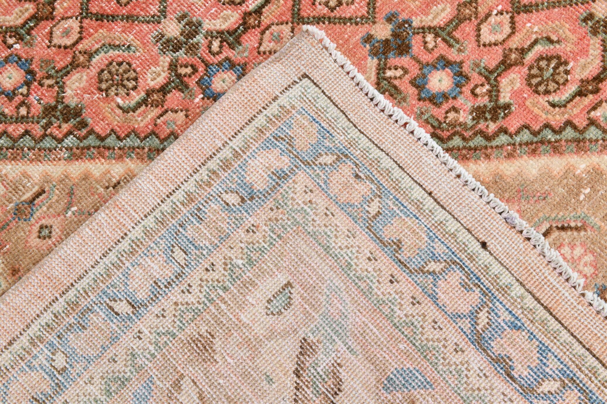 10x13 Salmon Pink Oriental Antique Persian Rug, 296x387Cm