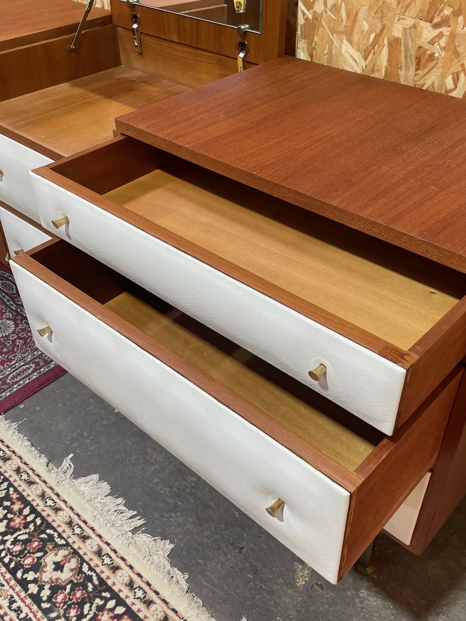 Vintage teak enfilade by Roger Landault for Regy, 1960s.