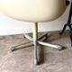 Strafor armchair in beige plastic and brown herringbone wool 1960s'