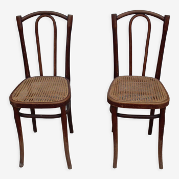 Pair of bistro chairs years J & J Kohn