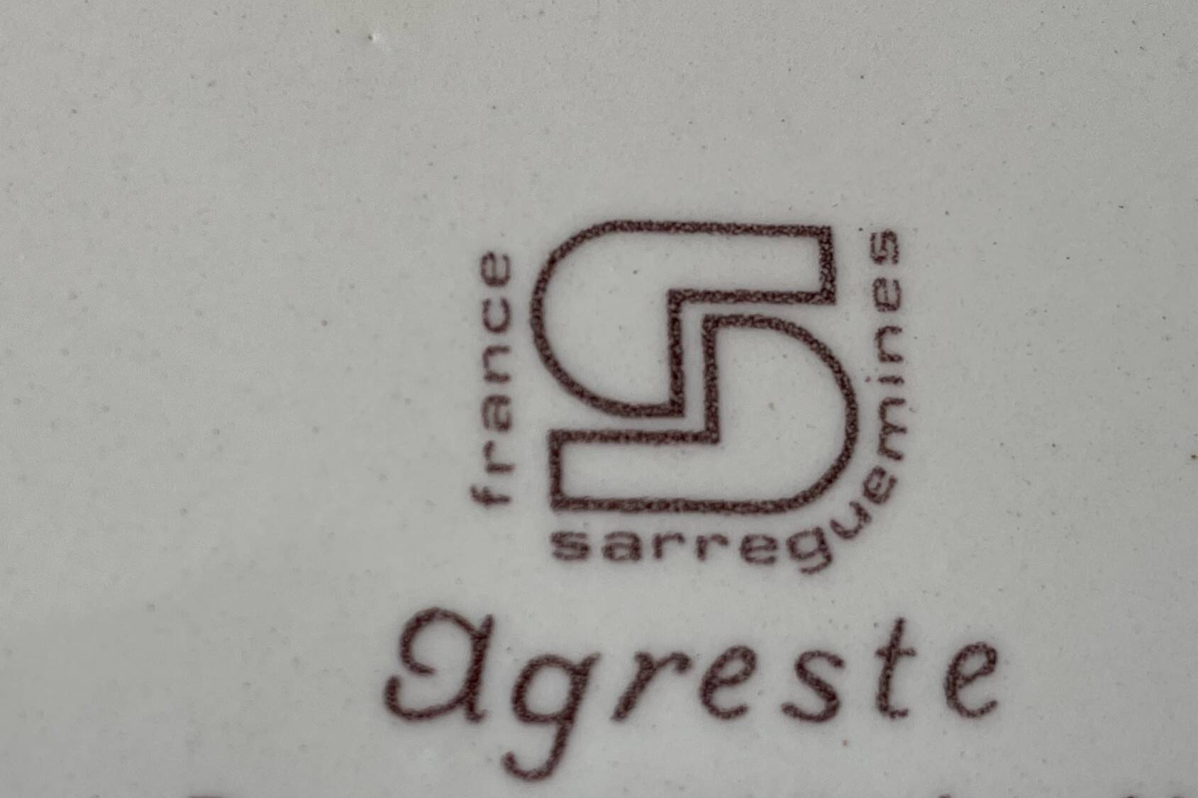 8 antique dessert plates in Sarreguemines earthenware