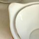 Pillivuyt white and gold porcelain eared salad bowl, "Eva" service