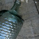 Demijohn glass recycles almond green basket way