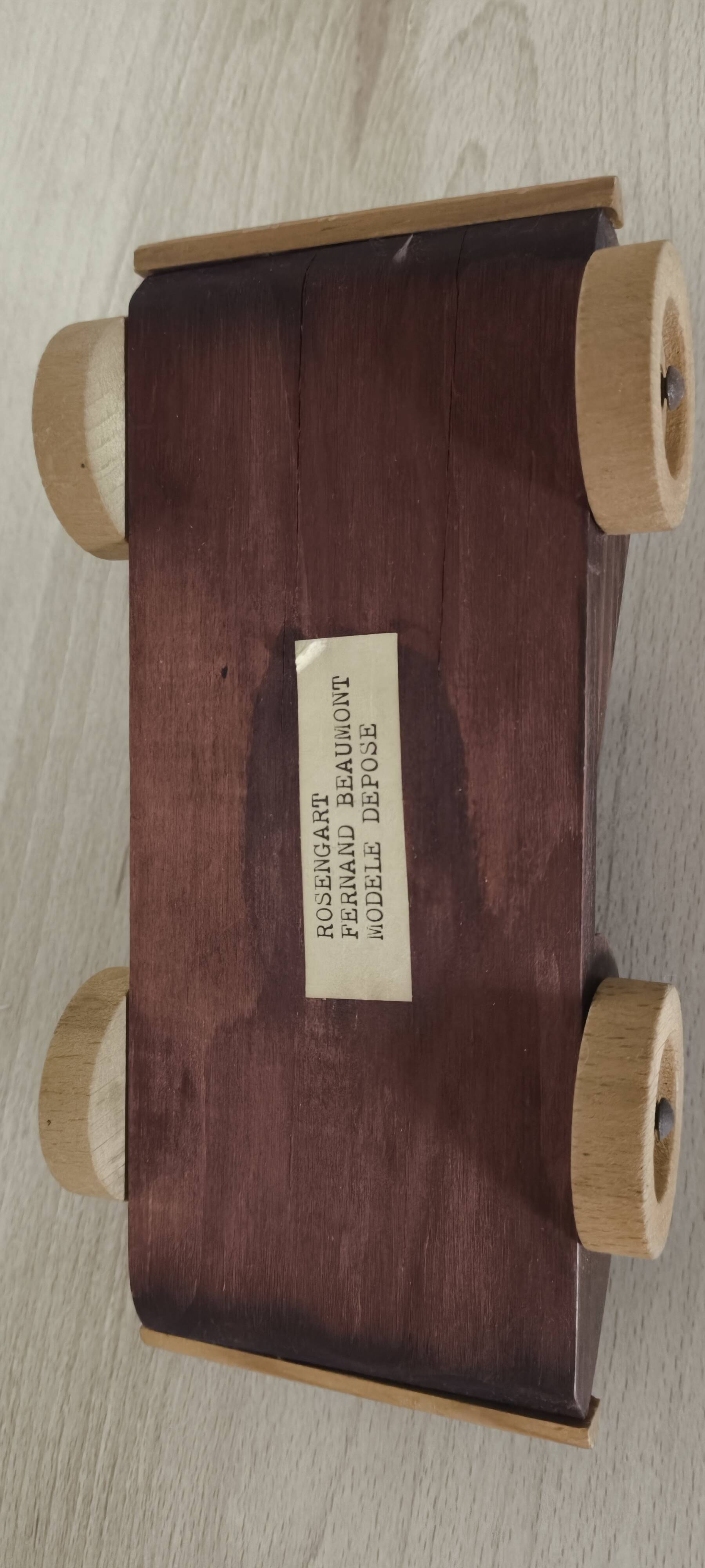 Wooden Toy Car Rosengart Designer Fernand Baumont 1945-1950
