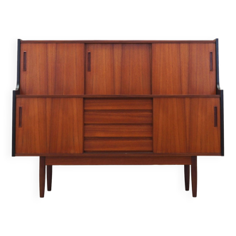 Teak highboard, Danish design, 1960s, production: Denmark