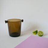 Smoked glass ice bucket design 1970