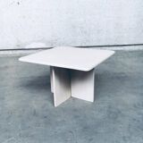 Vintage Italian Postmodern Square Granite Stone Side Table, 1970s