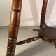 Table basse moderniste en bois tourné, années 1950