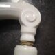 Wall lamp old white porcelain art deco bathroom 1920 tulip engraved glass