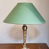 Lampe d'époque 1900 en métal argenté