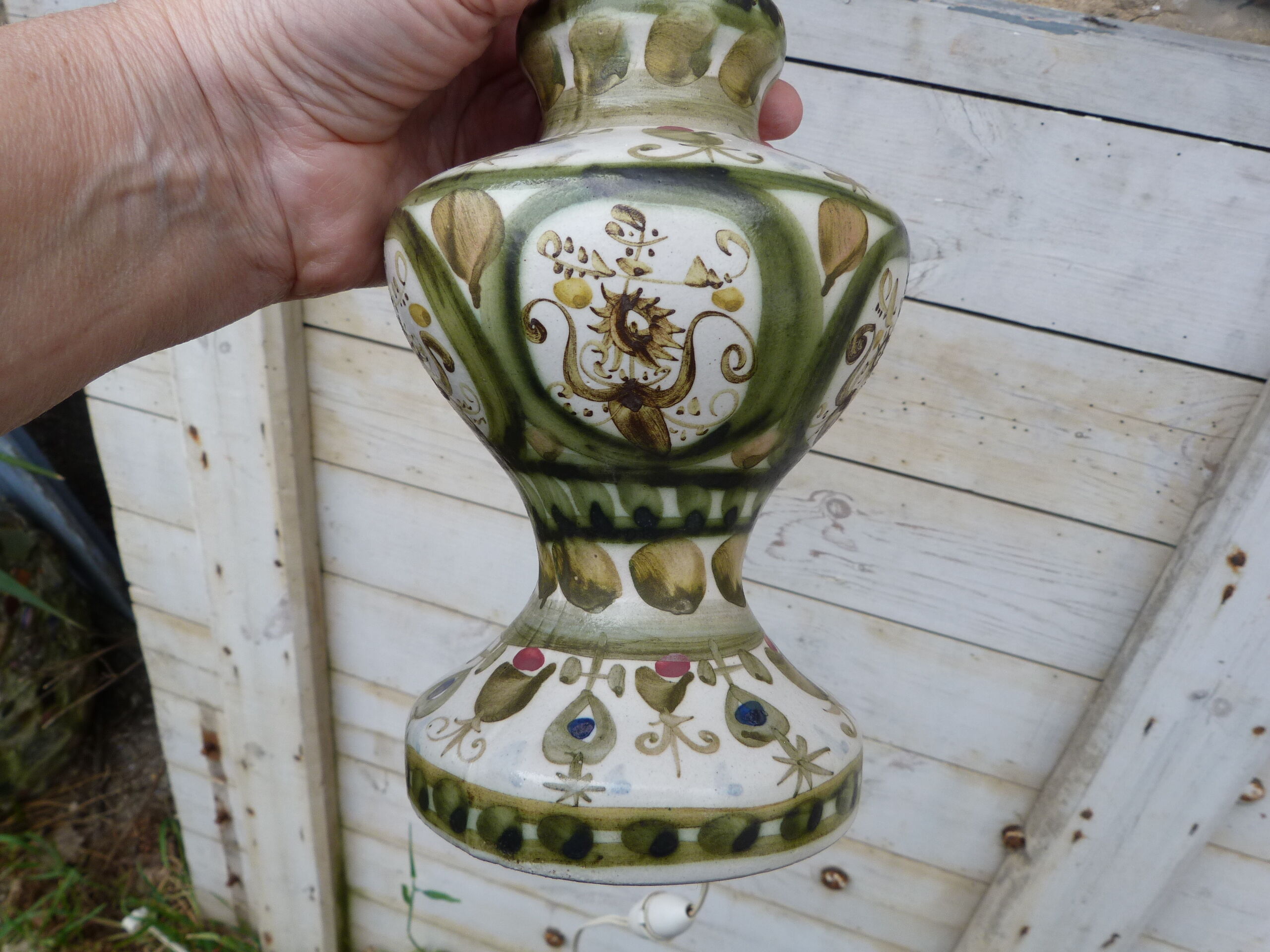 Ceramic lamp Quimper L'Helguen André manufacture Kéraluc