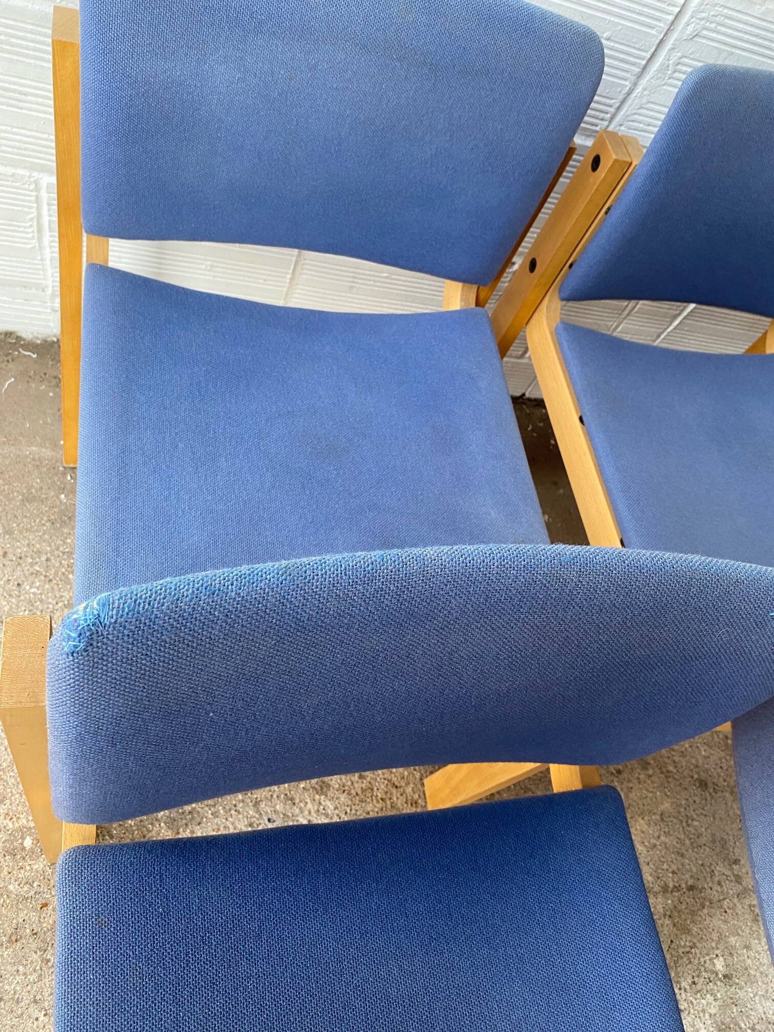 Set of 4 Fritz Hansen Scandinavian chairs