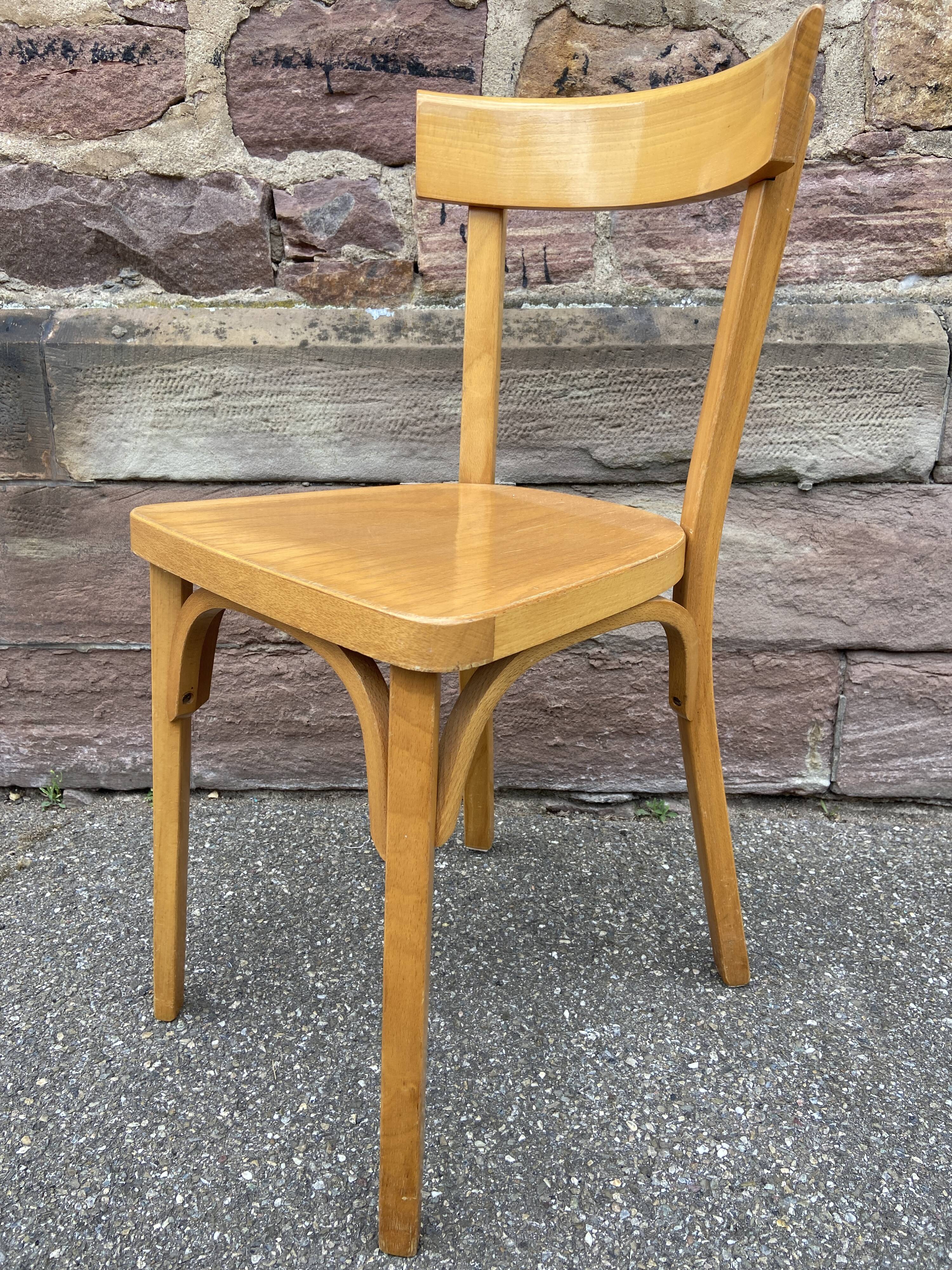 4 Viennese Baumann chairs Curved wood Restaurant Paris bistro