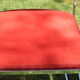 4 Chrome chairs in vintage orange velvet