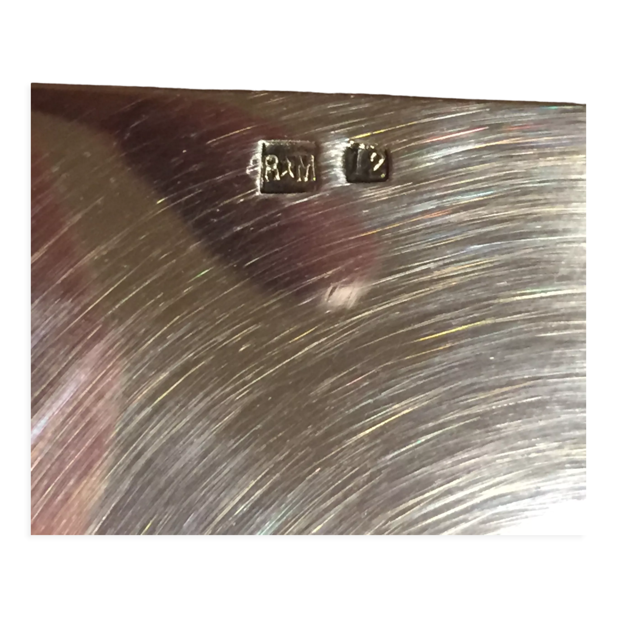 Silver metal plate signed Roux Marquiand