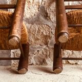 Pair of low-mulched chairs country spirit 1960