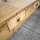 Pine and oak farmhouse table with multiple drawers, communal type, 240cm.