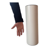 Pair of vintage cylindrical wall lights, matt white metal, Germany Erco 1976