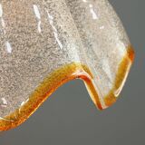 Mid-Century Italian Murano Glass and Brass Pendant Lamp