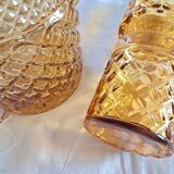 Amber glass carafe