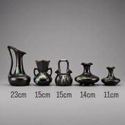 Large collection of 5 modernist glazed Belgian ceramics – Thulin / AIRAIN – Art Deco – 1930s-50s