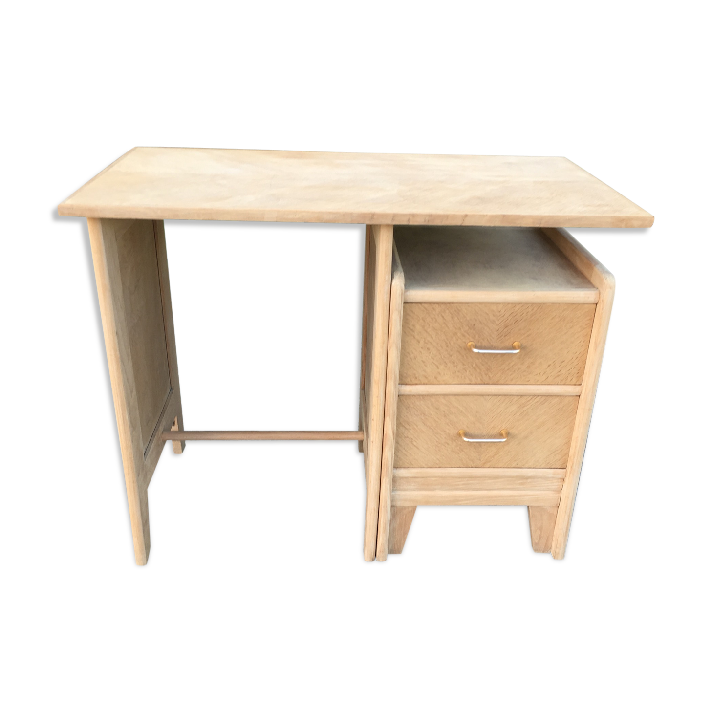 Bureau vintage 2 tiroirs 1950