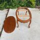 Table basse vintage Louis XV en bois 115cm