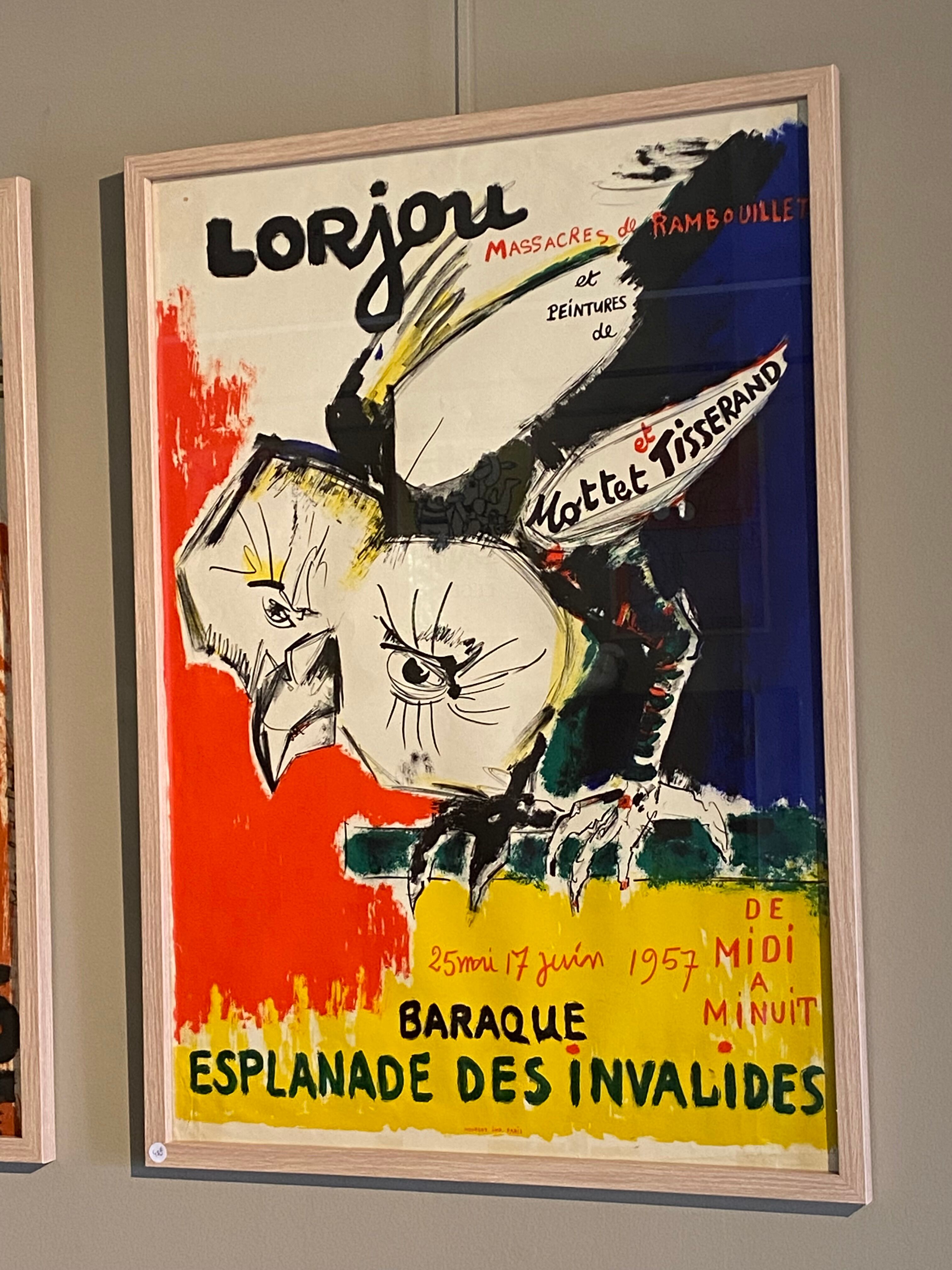 Old poster lithograph Bernard Lorjou