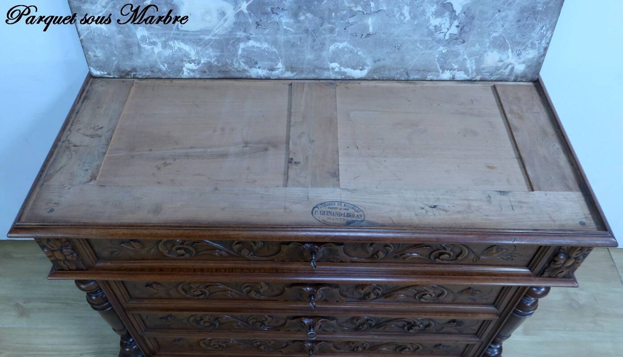 Commode en Noyer P. Guinand-Leglas, style Rennaissance – 1920