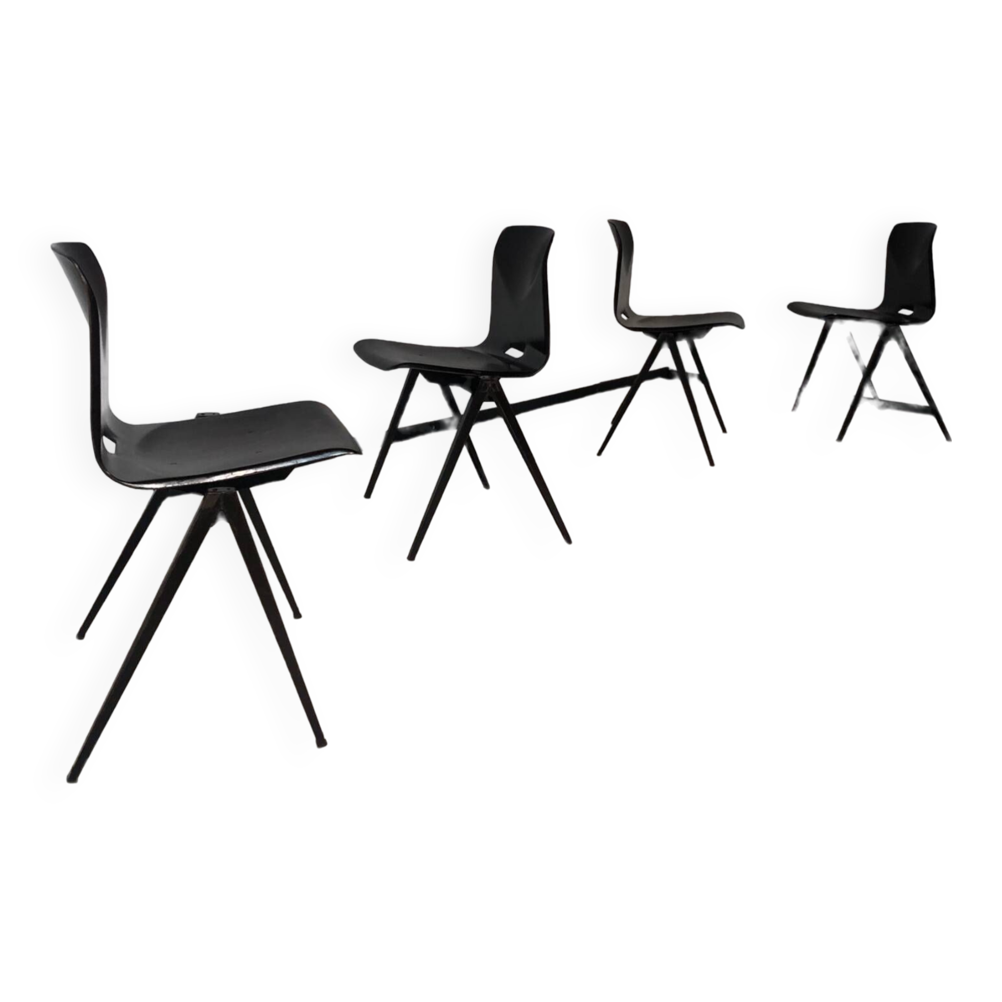 4 vintage Thur op seat chairs - Pagholz circa 1970