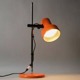 Vintage 1970s Belid MCM Orange Desk Lamp.