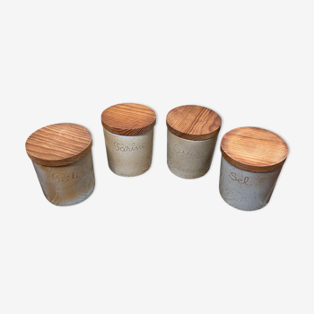 Set 4 spice-sandstone pots from the marsh