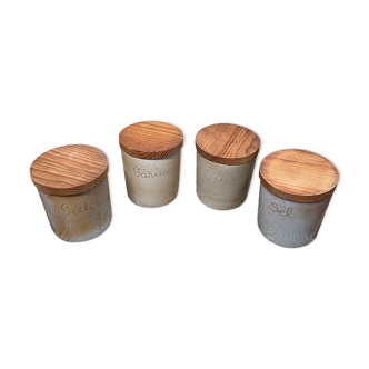 Set 4 spice-sandstone pots from the marsh
