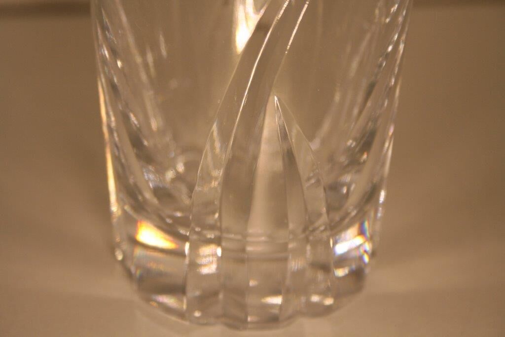 Suite de 3 verres à orangeade en cristal taillé Sevres