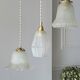 Holophane glass pendant light
