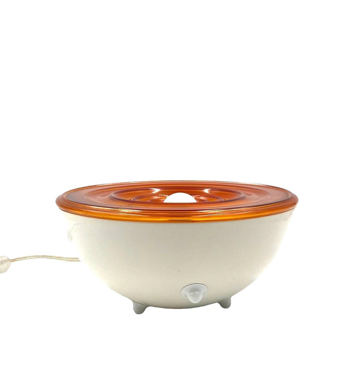 Space Age Orange glass table lamp, France 1970s